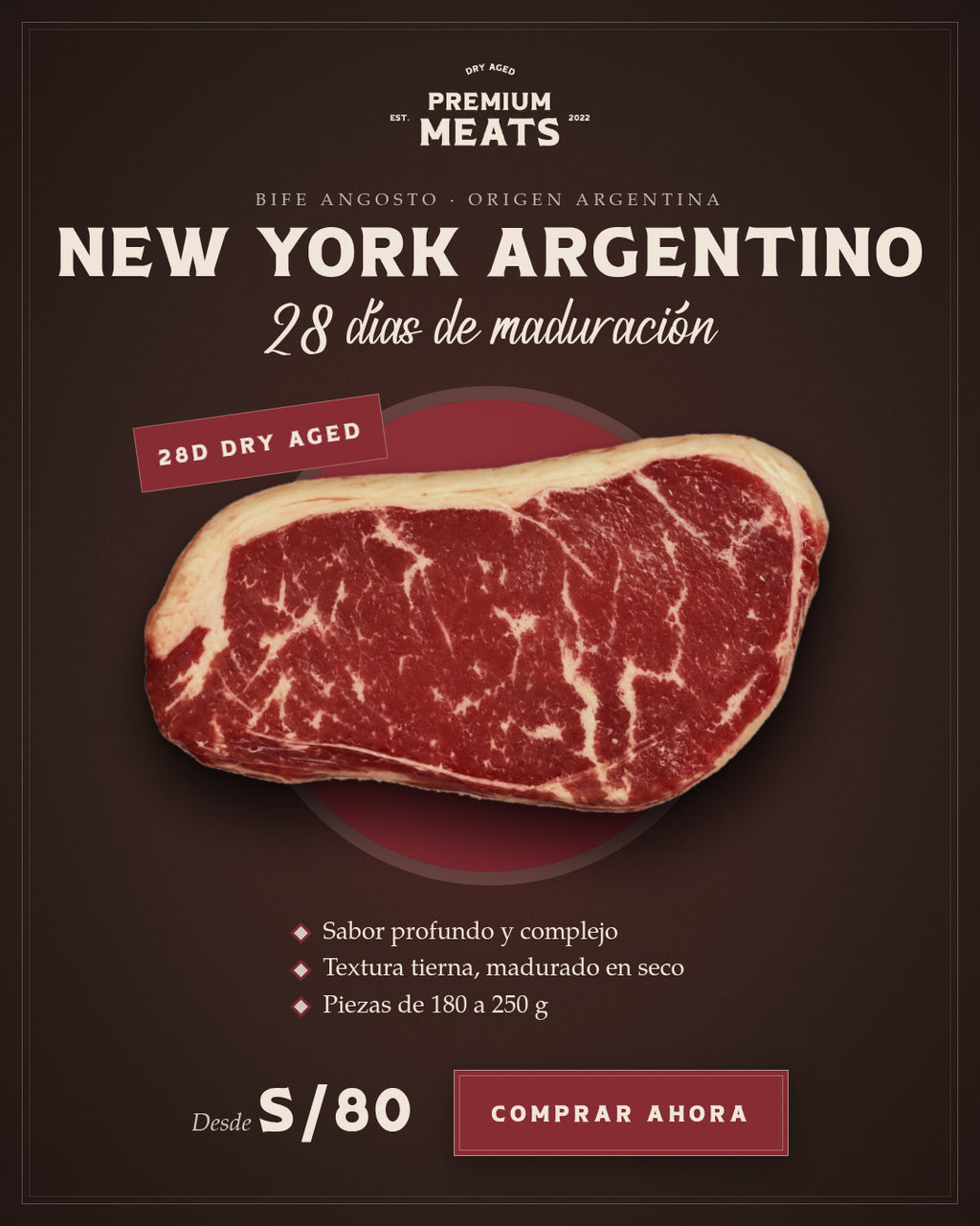 New York Argentino 28D Dry Aged – Premium Meats