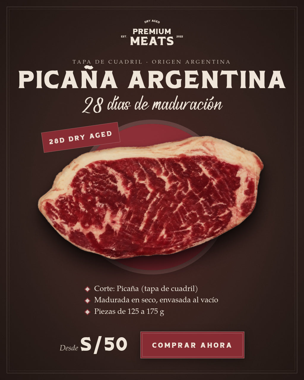Picaña Argentina 28D Dry Aged – Premium Meats
