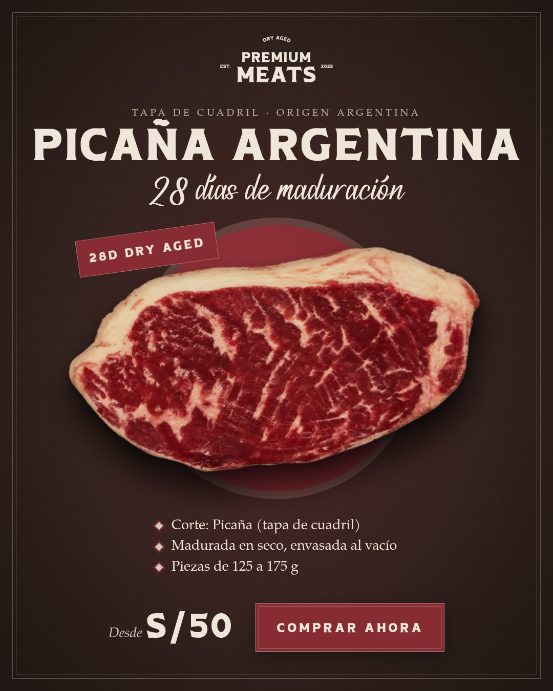 Picaña Argentina 28D Dry Aged – Premium Meats